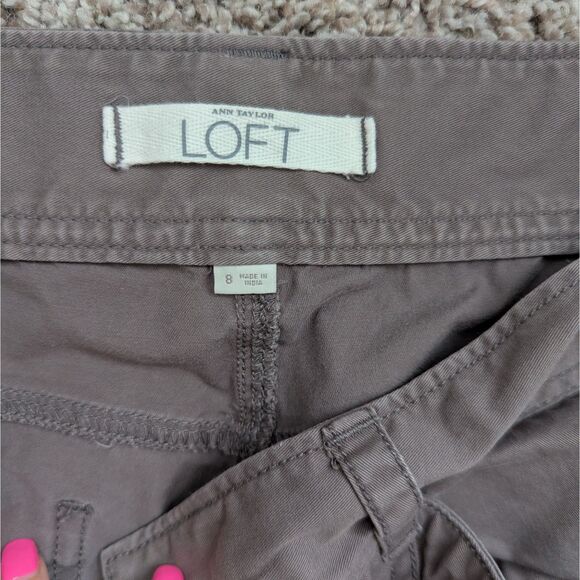 LOFT Brown Cargo Pants | Women’s 8 | Mid Rise | Straight Leg Trousers - Picture 2 of 4